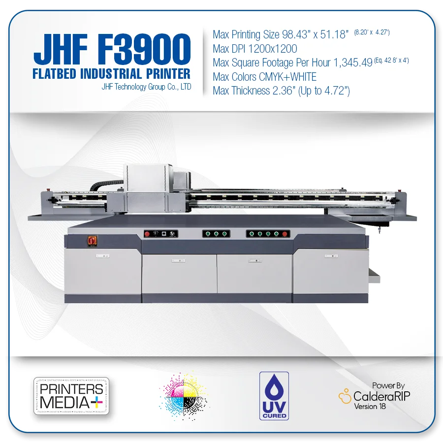 JHF F3900 - FLATBED UV INDUSTRIAL PRINTER - LARGE FORMAT