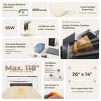 xTool P2S 55W Desktop CO2 Laser Cutter