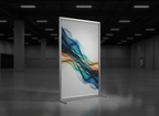 Non-Lit SEG Fabric display panel in trade show booth setting