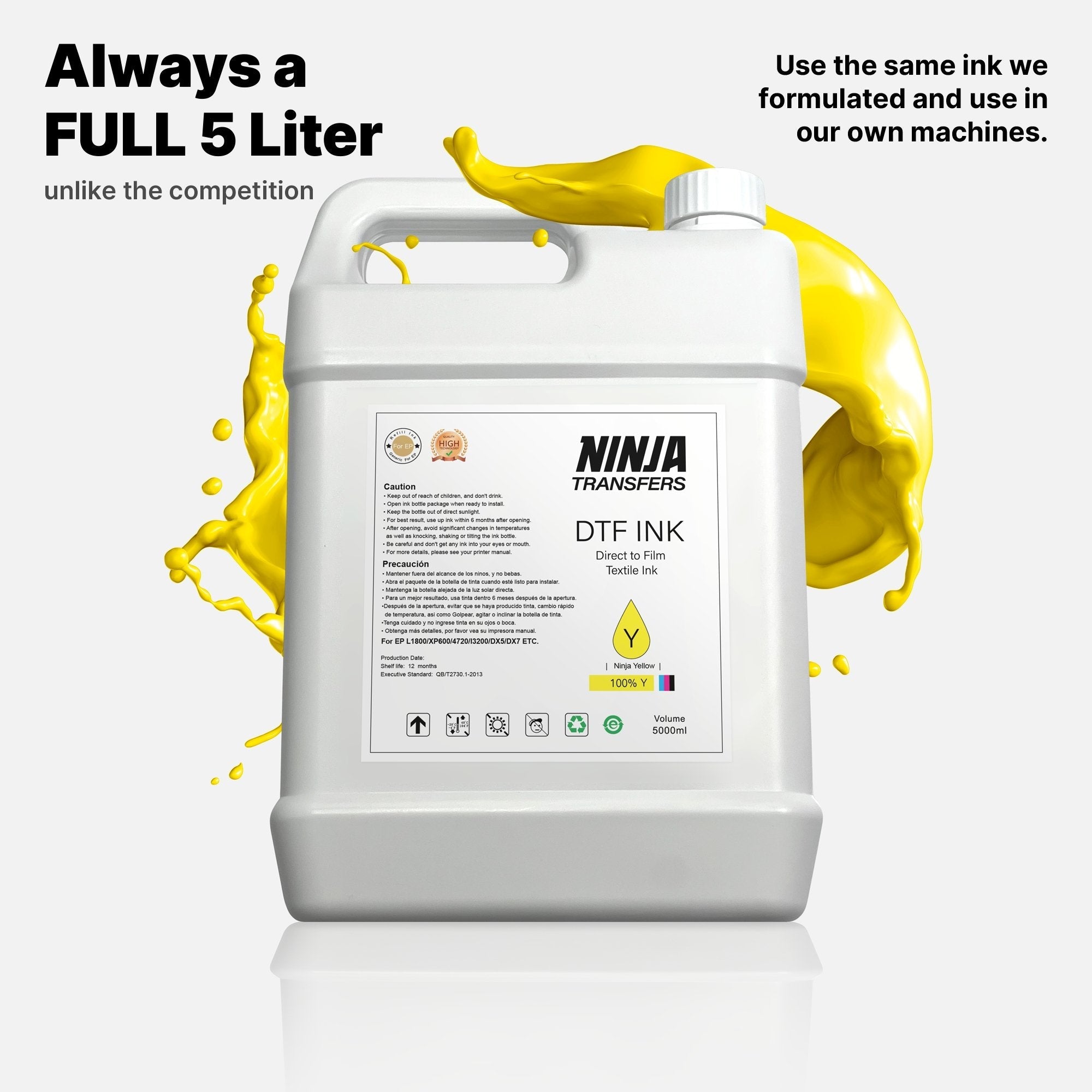 Premium DTF Yellow Ink